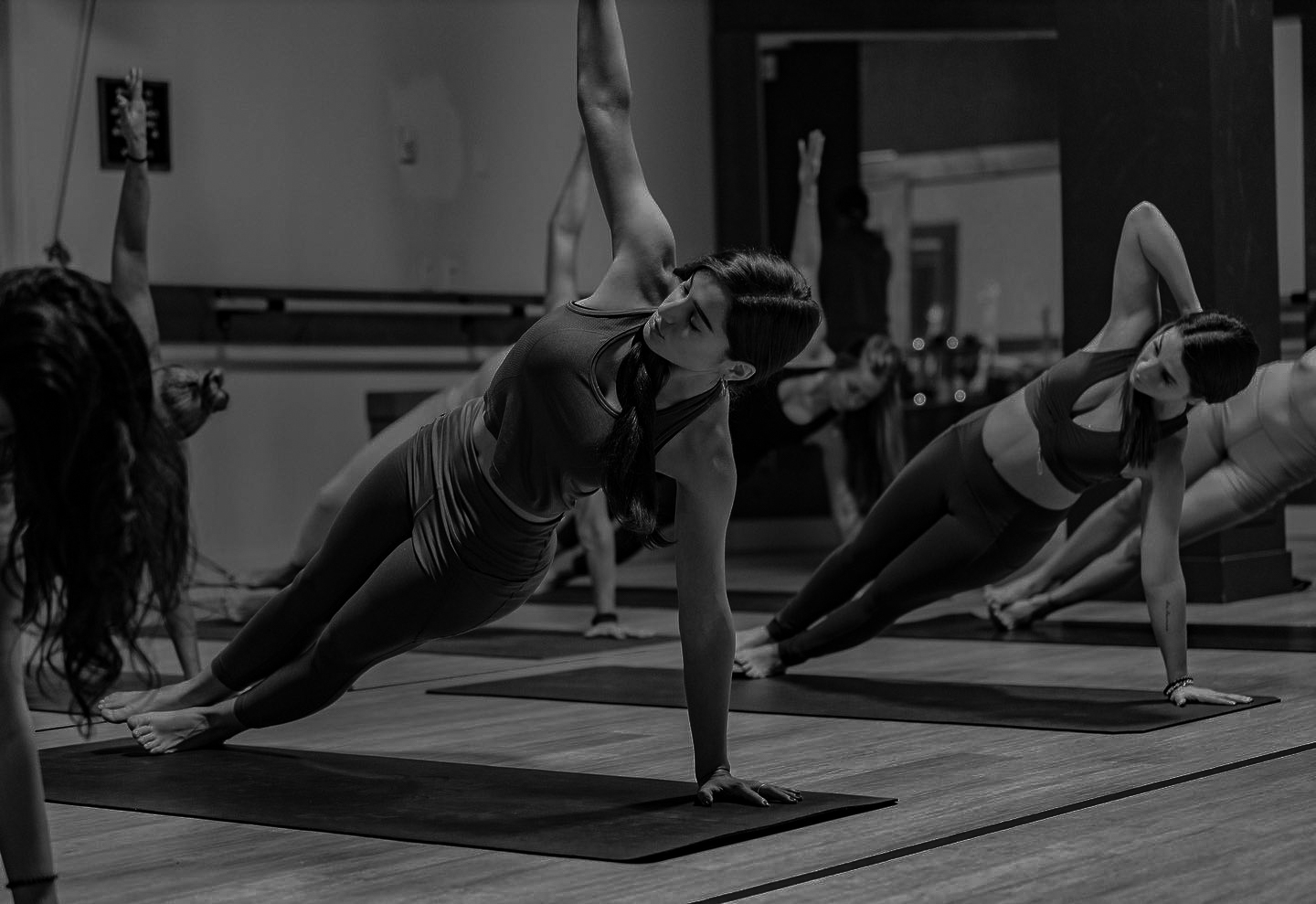 ladies doing yoga